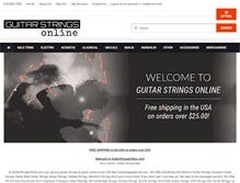 Tablet Screenshot of guitarstringsonline.com
